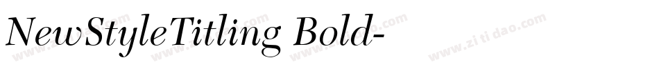 NewStyleTitling Bold字体转换